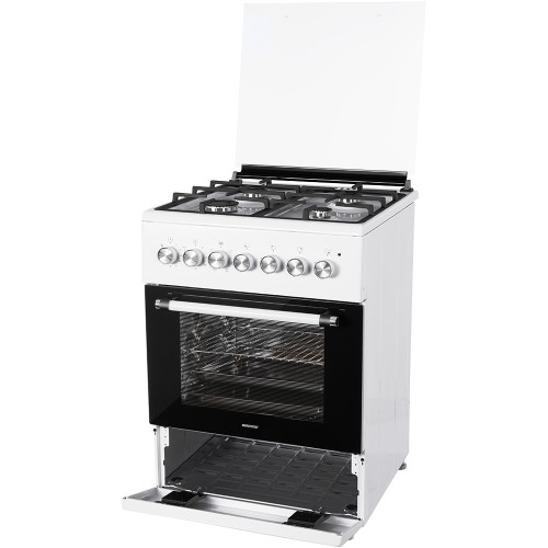 Плита для кухни NORDFROST GE6064W 60см Белая 4 Газ Конфорки Электродуховка 63л