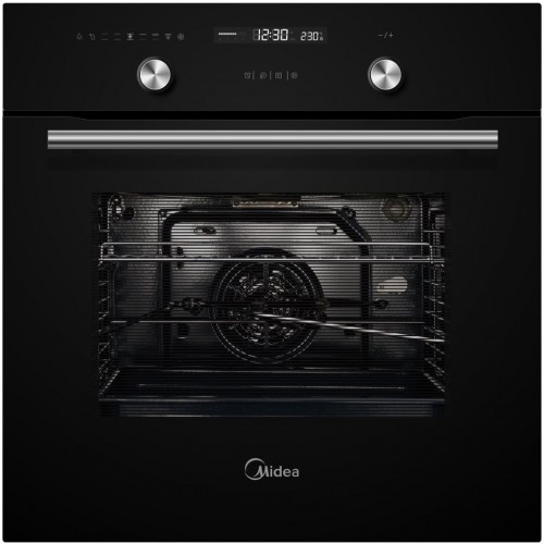 Духовой шкаф электрический MIDEA MO78100CGB Черное стекло 70 л Гриль Конвекция