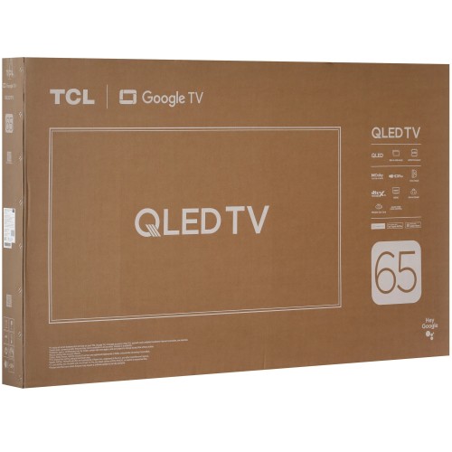 Телевизор TCL 65P7K черный Direct LED QLED 4K UHD 60 Гц Google TV HDMIх3 USBх2