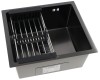 Мойка для кухни KANZLER KAS UTM 490*440 BLACK DECOR PVD Черная подстольный монтаж