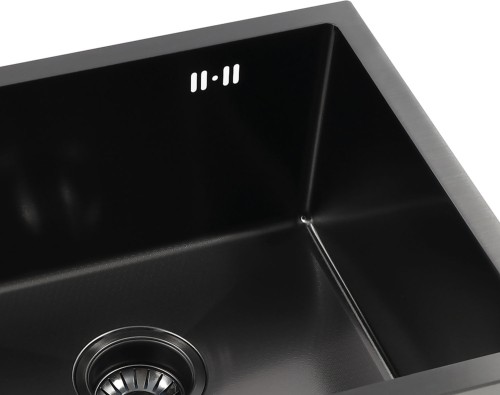 Мойка для кухни KANZLER KAS UTM 490*440 BLACK DECOR PVD Черная подстольный монтаж