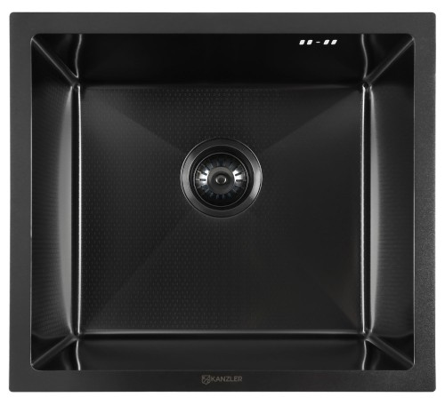 Мойка для кухни KANZLER KAS UTM 490*440 BLACK DECOR PVD Черная подстольный монтаж