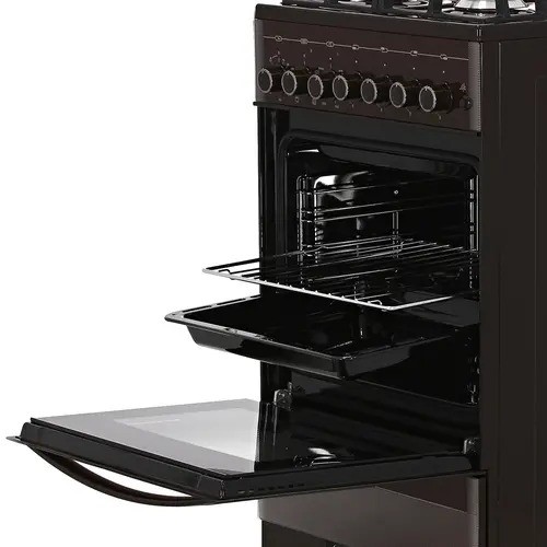 Плита для кухни GEFEST 5502-02 0045 Коричневая 50 см 4 конфорки Духовка 52 л