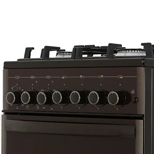 Плита для кухни GEFEST 5502-02 0045 Коричневая 50 см 4 конфорки Духовка 52 л