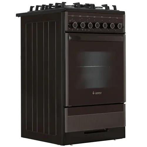 Плита для кухни GEFEST 5502-02 0045 Коричневая 50 см 4 конфорки Духовка 52 л