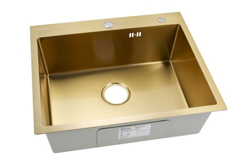 Мойка для кухни ARONA ARS 600x505 GOLD PVD NANO Золото Нержавейка