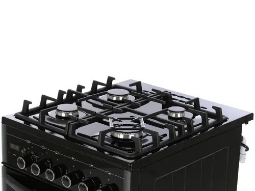 Плита для кухни GEFEST 5502-03 0044 Черная 50 см 4 Конфорки Духовка 52л 