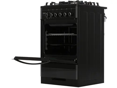 Плита для кухни GEFEST 5502-03 0044 Черная 50 см 4 Конфорки Духовка 52л 