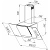 Вытяжка для кухни каминная 90 см Zigmund & Shtain K 150.9 X наклонная 1100 м3/час
