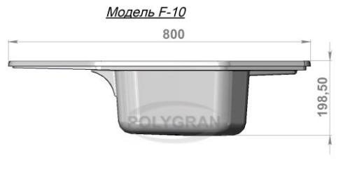Кухонная мойка POLYGRAN F-10 Хлопок 331