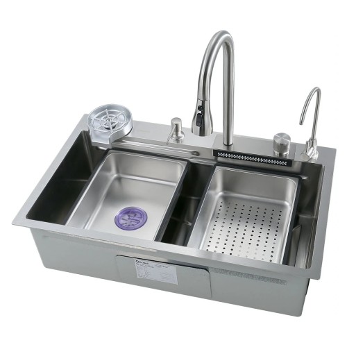 Мойка для кухни ARONA ARS 750x460 SET 3 SATIN Нержавеющая сталь