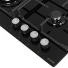 Варочная поверхность Gorenje GTW641AKB Черное Стекло 4 конфорки ГК решетки чугун