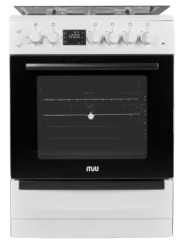 Плита для кухни 60см MIU 6030 ЕRPDCH Белая 4 конфорки газ Духовка электро 65л
