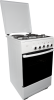 Плита для кухни Flama RK2211-W Белая 2 газ + 2 электро конфорки 50 см