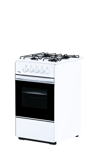 Плита для кухни газовая 50 см Flama RG 24040 W Белая Эмаль