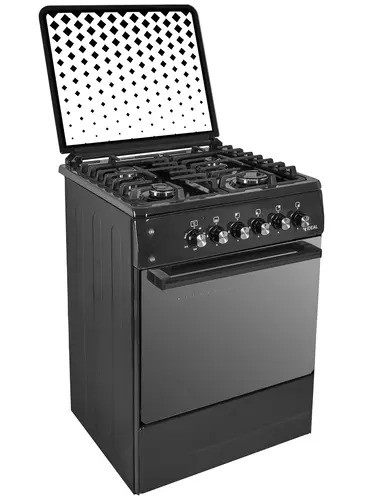 Плита для кухни IDEAL L 280 BL Черная ГК 4 Конфорки Духовка 65л