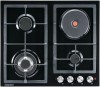 Газовая варочная панель NORDFROST HS 6032 B Черная Эмаль 4 конфорки