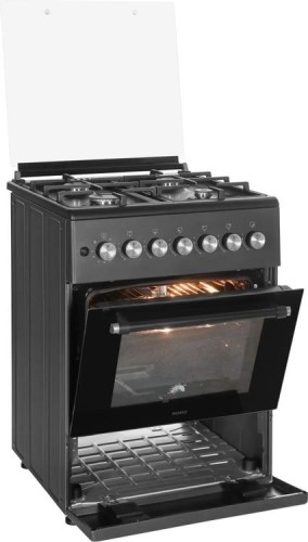 Газовая плита для кухни Nord GG 6064 B Черная 60см