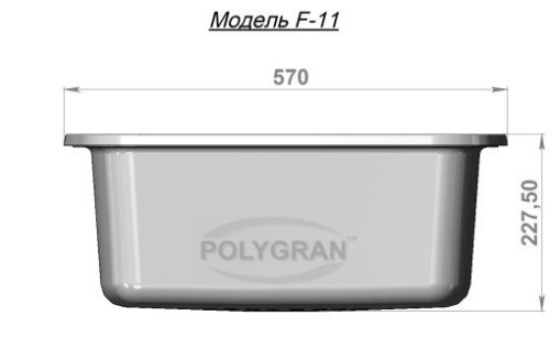 Кухонная мойка POLYGRAN F-11 Хлопок 331