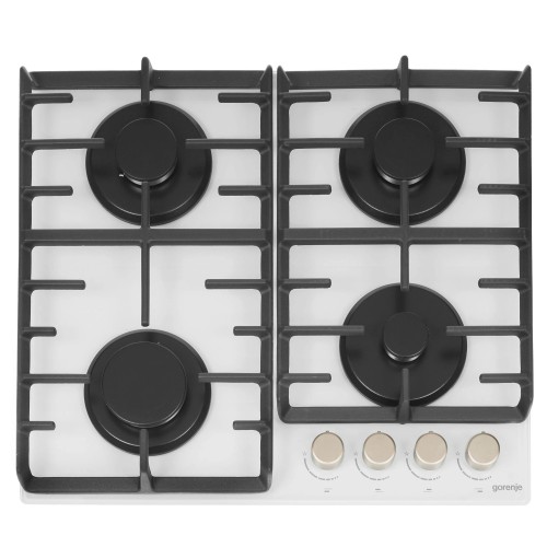 Газовая варочная поверхность Gorenje GT642AXW Белое стекло 4 конфорки ГК