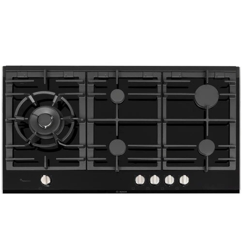Встраиваемая газовая варочная панель Bosch PRS9A6D70M Закаленное стекло ГК 5 конфорок решетки чугун