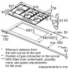 Встраиваемая газовая варочная панель Bosch PRS9A6D70M Закаленное стекло ГК 5 конфорок решетки чугун