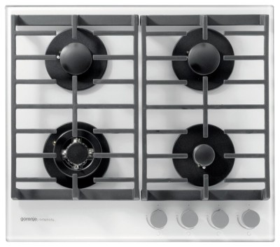 Варочная поверхность газовая Gorenje GT 6 SY2W Белое стекло 4 конфорки
