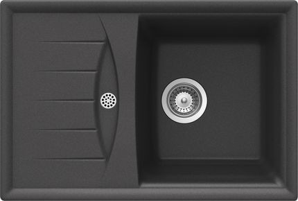 ШОК мойка Cristalite Genius 45D Small (D-100S) (700251) оникс 680x460