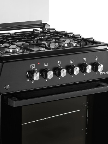 Плита для кухни IDEAL L 115 Черная Духовка Электро 65 л 4 конфорки ГК