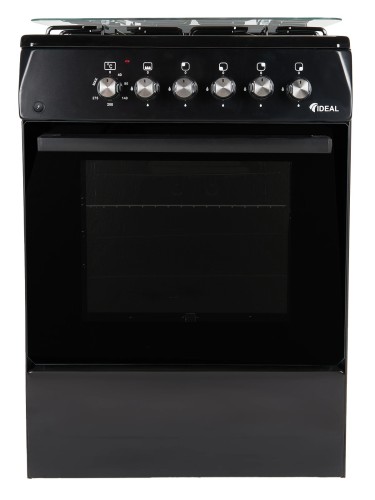 Плита для кухни IDEAL L 115 Черная Духовка Электро 65 л 4 конфорки ГК