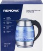 Чайник электрический Renova KT17G-06B Нерж - Стекло 1,8 л 2,2 кВт