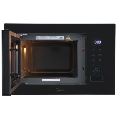 Встраиваемая СВЧ печь Midea MI982617GB Черное стекло 26 л Открывание Кнопка
