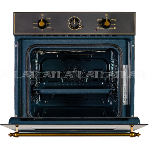 Духовой шкаф ATL 1 FCL 624 AA RBK Черный Ретро Дизайн