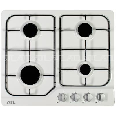 Варочная поверхность газовая ATL 4 PA 60 WH MSSQ Белая Эмаль