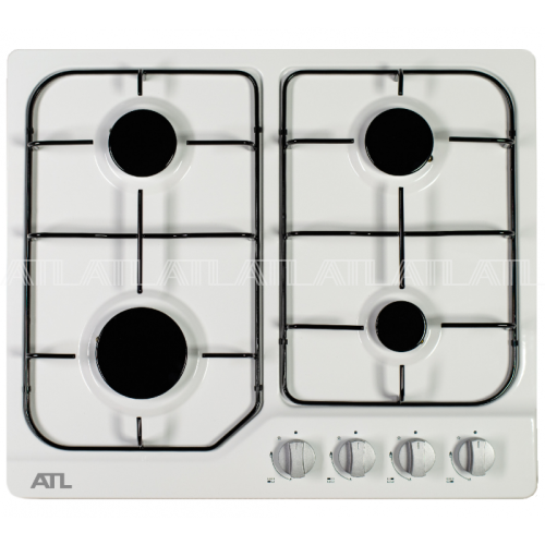 Варочная поверхность газовая ATL 4 PA 60 WH MSSQ Белая Эмаль
