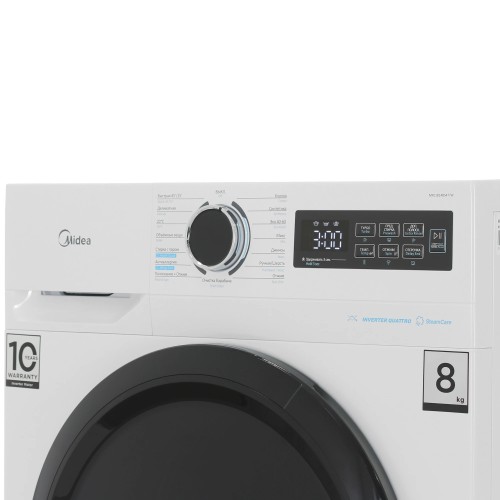 Стиральная машина Midea MF01814BS47/W Белая 8 кг 1400 об/мин Пар