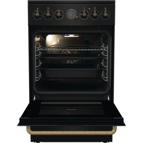 Электроплита Gorenje GECS5B70CLB Черная Стеклокерамика Инфрокрасная Без Крышки