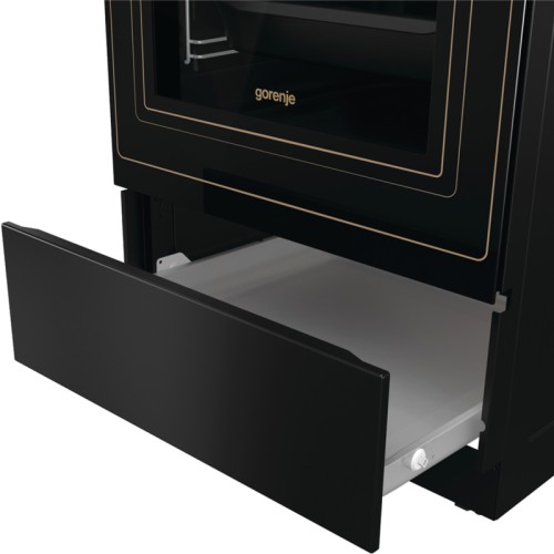 Электроплита Gorenje GECS5B70CLB Черная Стеклокерамика Инфрокрасная Без Крышки