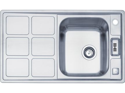 Тека мойка CUADRO 45 B 30000711 (все в компл.) (полировка) чаша справа