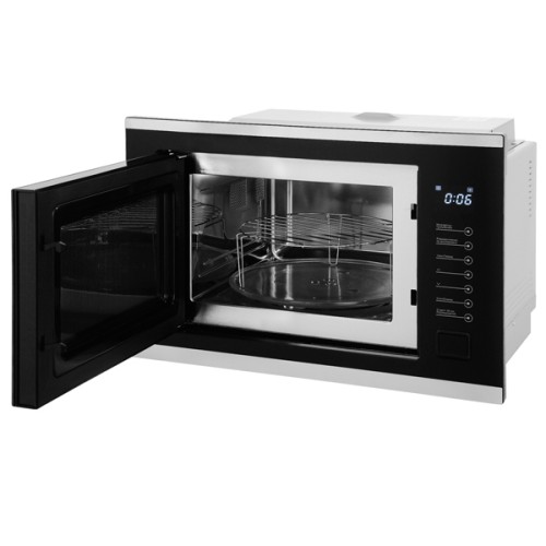 Микроволновая печь встраиваемая Midea MI10250GBX Черная Нержавейка 25л 900Вт Гриль Открывание Кнопка