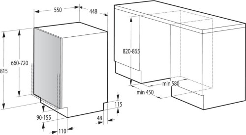 Посудомоечная машина Gorenje GV520E10 Узкая 45 см