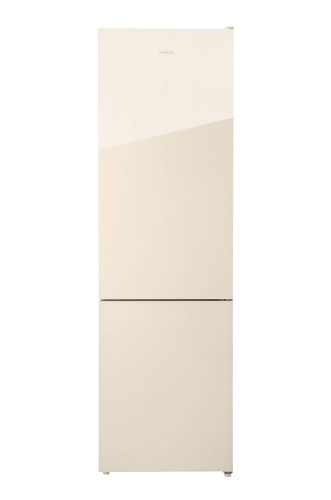 Холодильник двухкамерный Hiberg RFC-400DX NFGY Beige Glass Бежевое Стекло 380л