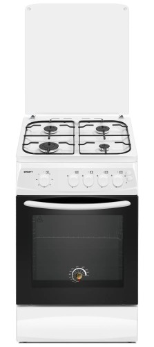Газовая плита KRAFT KF-FSK5407AGW 50см Белая ГК 58л