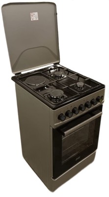 Плита для кухни 50 см MIU UNO 5163S Серая 4 конфрки ГК Духовка электро