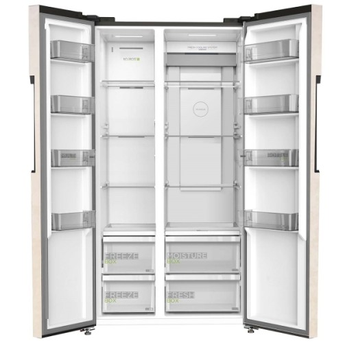 Холодильник Side-by-Side Midea MRS518SFNBE2 Бежевый