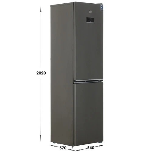 Холодильник Beko B3R0CNK332HG Фасад Эмаль Серый No Frost Дисплей 300л
