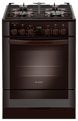 Плита для кухни 60 см GEFEST 6502-03 0045 Духовка Электро Коричневая 4 Конфорки