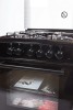 Плита для кухни комбинированная 50 см Vesta Valencia VGE 10-E Черная 4 газ конфорки духовка электро