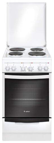 Плита для кухни 50см GEFEST 5140-01 Белая Электро 4 конфорки Духовка 55л Гриль 