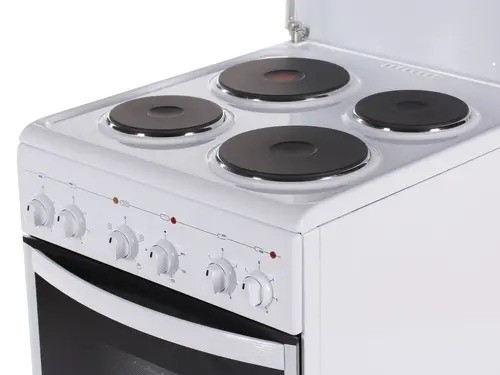 Плита для кухни 50см GEFEST 5140-01 Белая Электро 4 конфорки Духовка 55л Гриль 